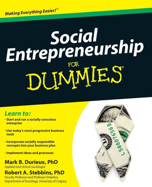 Social Entrepreneurship For Dummies By Mark Durieux Robert Stebbins Paperback Barnes And Noble®
