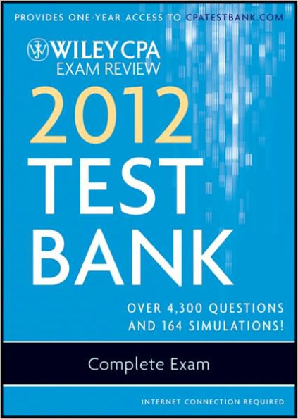 Wiley CPA Exam Review 2012 Test Bank 1 Year Access, Complete Set