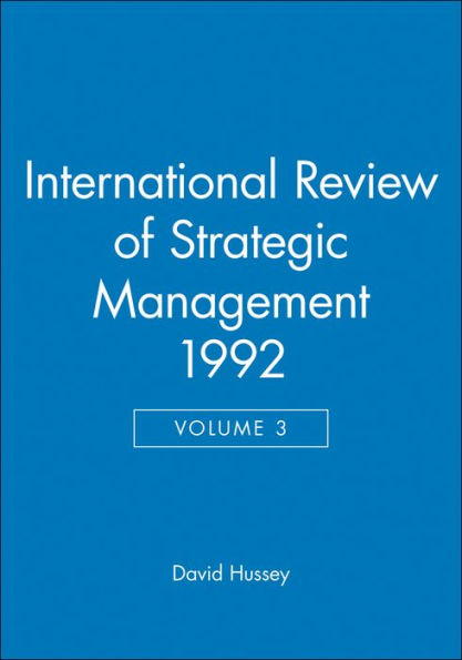 International Review of Strategic Management 1992, Volume 3