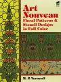 Art Nouveau Floral Patterns and Stencil Designs in Full Color