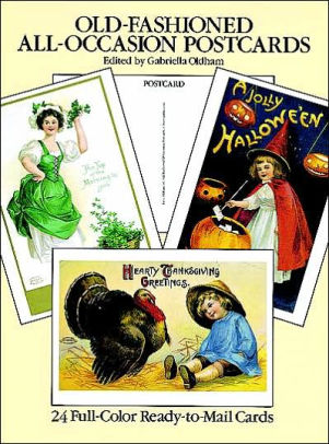 Old-fashioned All-occasion Postcards: 24 Full-color Ready-to-mail Cards 