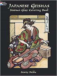 Japanese Geishas Stained Glass Coloring Book