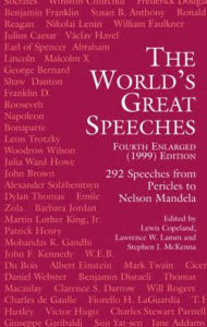 Title: The World's Great Speeches: Fourth Enlarged (1999) Edition, Author: Lewis Copeland