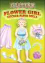 Glitter Flower Girl Sticker Paper Doll