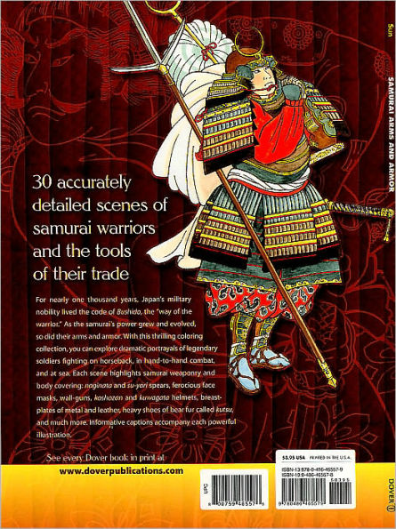 Samurai Arms and Armor Coloring Book