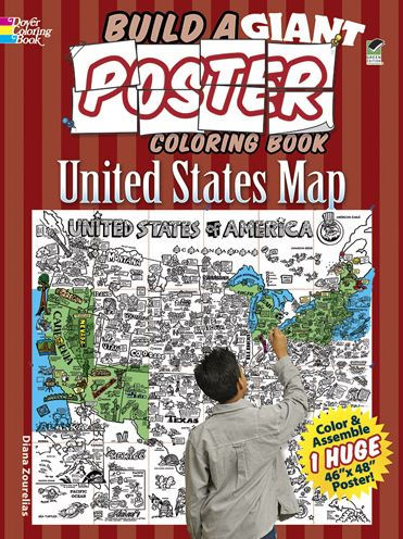 Build a Giant Poster Coloring Book -- United States Map