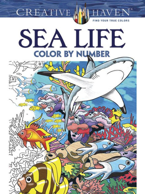 Creative Haven Sea Life Color by Number Coloring Book by ...