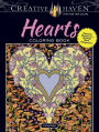 Creative Haven Hearts Coloring Book: Romantic Designs on a Dramatic Black Background