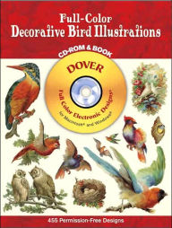 Full-Color Decorative Bird Illustrations CD-ROM and Book
