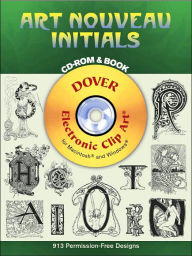 Art Noveau Initials with Book