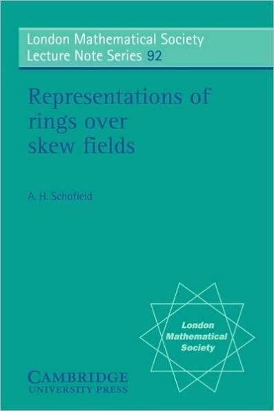 Representations of Rings over Skew Fields