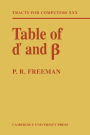 Table of d' and ?