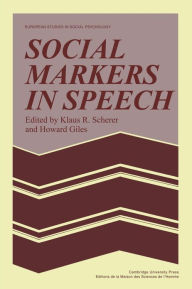 Title: Social Markers in Speech, Author: Klaus Rainer Scherer