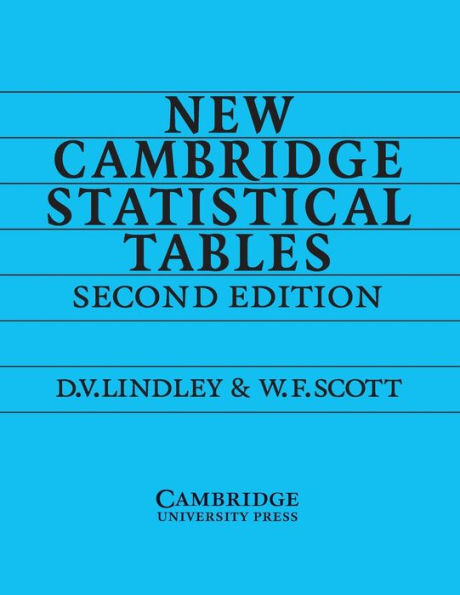 New Cambridge Statistical Tables / Edition 2