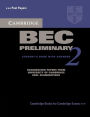 Cambridge BEC Preliminary 2 Student's Book with Answers: Examination papers from University of Cambridge ESOL Examinations