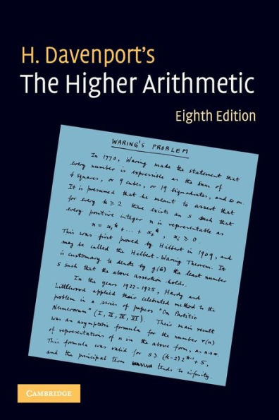 The Higher Arithmetic: An Introduction to the Theory of Numbers / Edition 8