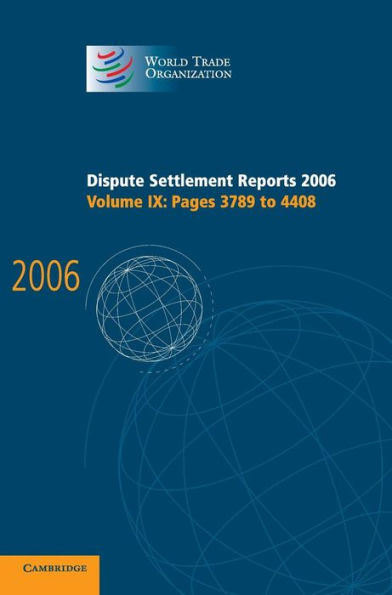 Dispute Settlement Reports 2006: Volume 9, Pages 3789-4408