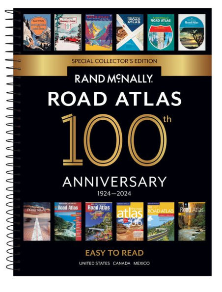 2024 Road Atlas Midsize Easy to Read Spiral