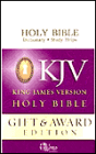 KJV Gift and Award Bible: King James Version, white imitation leather, words of Christ in red, with concordance