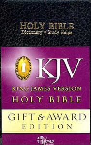 KJV Gift and Award Bible: King James Version, black imitation leather, gold-edged, zip cased, words of Christ in red, with concordance