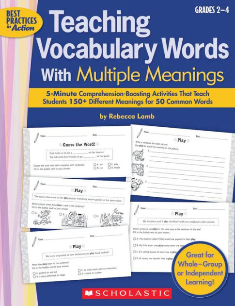 Teaching Vocabulary Words With Multiple Meanings: 5-Minute