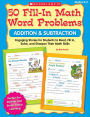 50 Fill-in Math Word Problems: Addition & Subtraction: Engaging Story Problems for Students to Read, Fill-in, Solve, and Sharpen Their Math Skills (PagePerfect NOOK Book)
