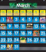 Monthly Calendar (Black) Pocket Chart