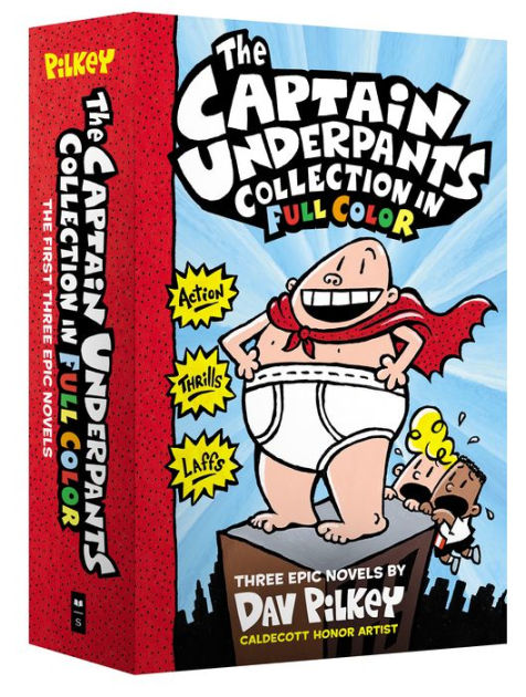 FULL COLOR Captain Underpants Book 1, 2 and 4 by Dav Pilkey