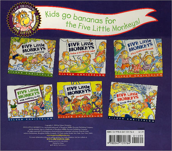 Five Little Monkeys Jumping on the Bed Lap Board Book