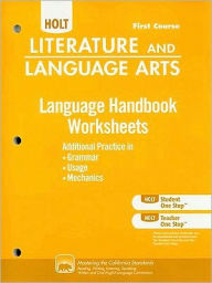 Holt Literature and Language Arts California: Language Handbook Worksheets Grade 7