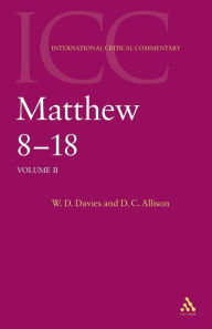 Title: Matthew 8-18: Volume 2, Author: W. D. Davies