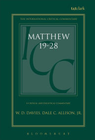 Title: Matthew 19-28: Volume 3: 19-28, Author: W. D. Davies