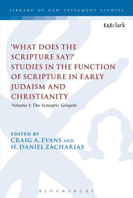 Title: 'What Does the Scripture Say?' Studies in the Function of Scripture in Early Judaism and Christianity, Volume 1: Volume 1: The Synoptic Gospels, Author: Craig A. Evans