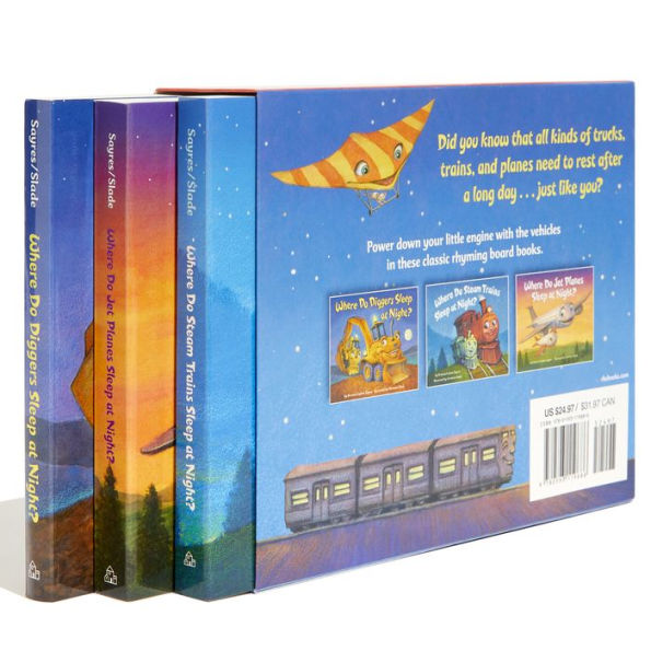 Where Do Diggers, Trains, and Planes Sleep at Night? Board Book Boxed Set