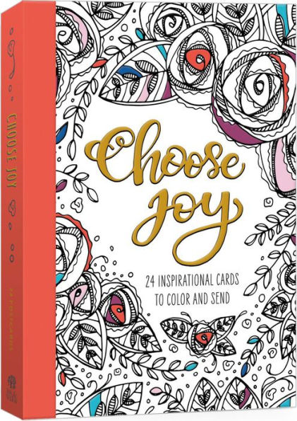 Choose Joy Postcard Book: 24 Inspirational Cards to Color and Send