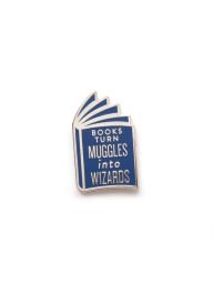 Title: Books Turn Muggles into Wizards Enamel Pin, Author: Out of Print