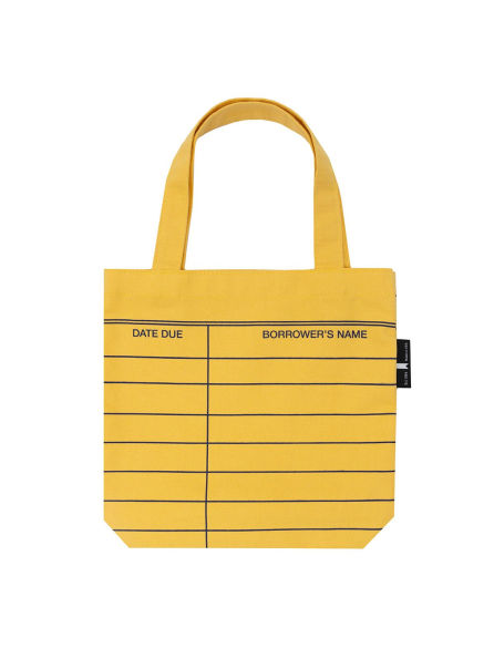 Library Card (Yellow) Mini Tote Bag