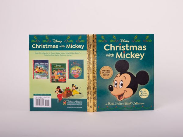 Disney Little Golden Books: Christmas With Mickey (B&N Exclusive Edition)