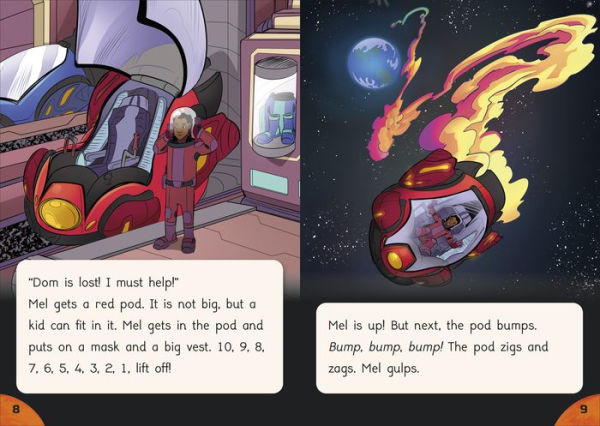 Phonic Books Mel on Mars: Decodable Books for Older Readers (CVC, Consonant Blends and Consonant Teams)