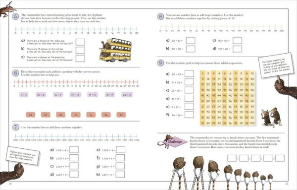 Mammoth Math Workbook: Practice Your MathsSkills with a Little Help from Some Mammoths