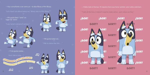 Mini Bluey (Bilingual English-Spanish Edition): Un libro bilingüe