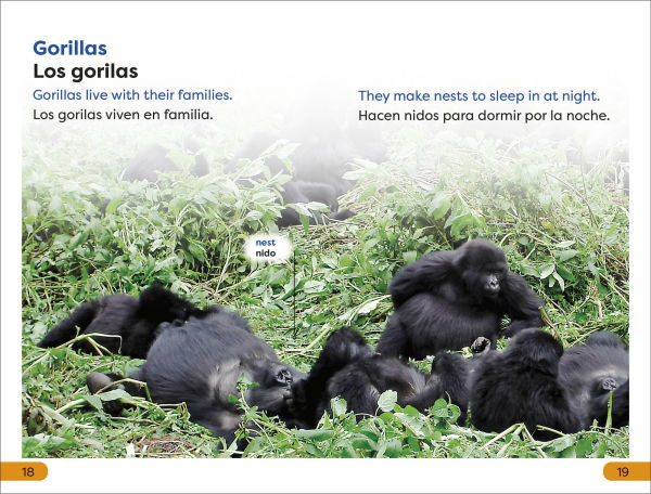 DK Super Readers Level 1 Spanish Bilingual Jungle Animals â? Animales de la selva