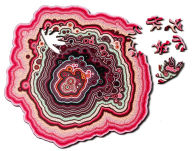 Title: Agate Pink Wooden Jigsaw Puzzle (180 Pieces)