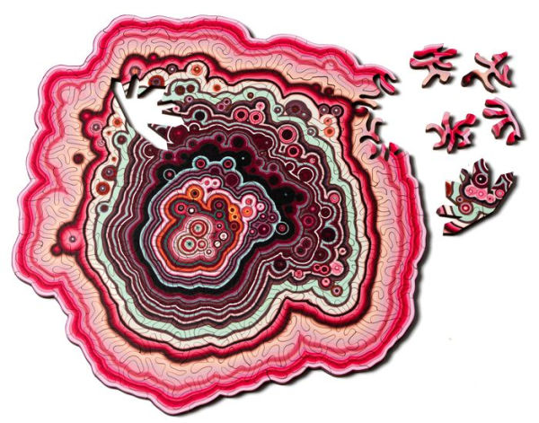 Agate Pink Wooden Jigsaw Puzzle (180 Pieces)