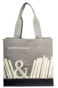 Title: 100% Cotton Grey Canvas Tote with Natural Colour Print