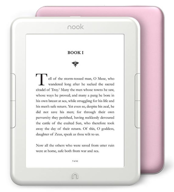 Barnes & Noble Nook GlowLight 4 eReader | 6 Touchscreen | 32GB | Limited Edition Pearl Pink/White