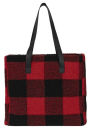 Alternative view 2 of B&N Exclusive Red Buffalo Plaid Sherpa Tote