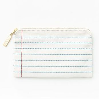russell+hazel Vegan Leather Pencil Pouch Gold