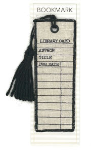Title: Linen & Embroidery Library Card Bookmark