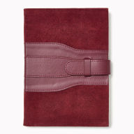 Title: Burgundy Belted Suede Leather Journal